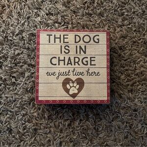 Dog Lover's Decorative Sign - Red and Brown